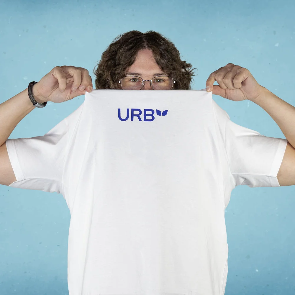 URB Cloud White T-shirt – URB Cloud White T-Shirt – Soft Everyday Logo Tee