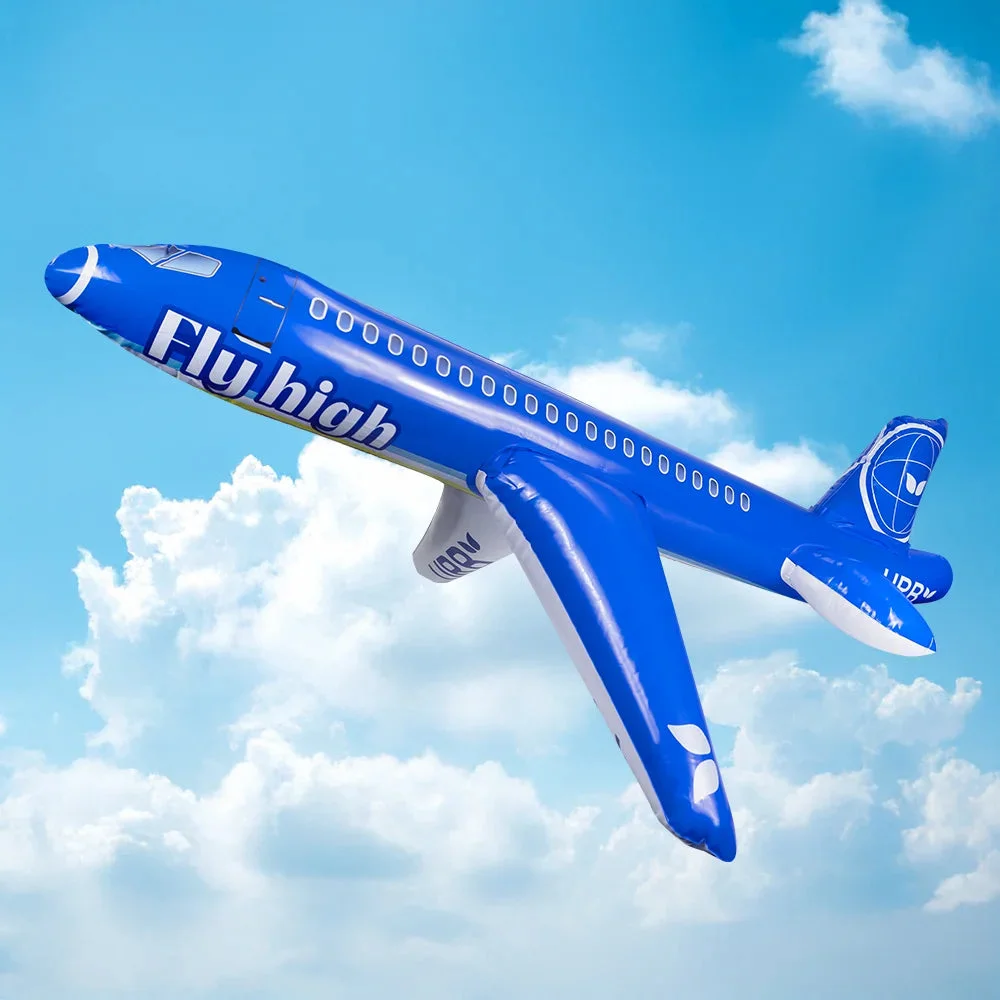 URB Inflatable Airplane – URB Sky High Inflatable Airplane – 20" or 40" Pool Float with Mini Pump