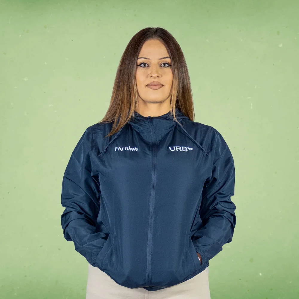 URB Stealth Blue Windbreaker – URB Stealth Blue Windbreaker – Lightweight Nylon Jacket